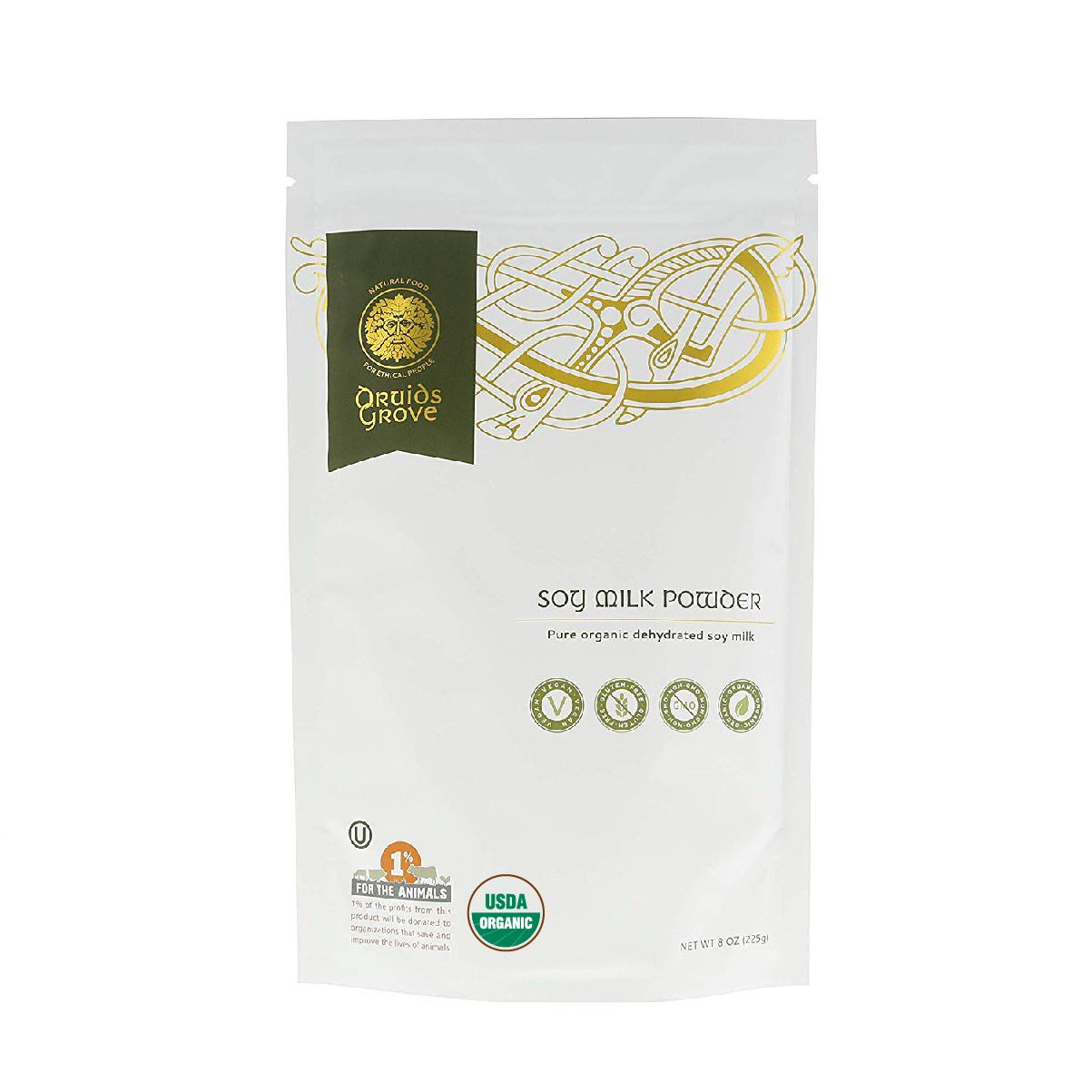 Druids Grove Soy Milk Powder Vegan ? Non-GMO Gluten-Free OU Kosher Certified - 8 oz. - Image 1